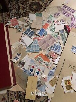Antique stamp collection Early 1900's many countries W Album 500+ Un Searched