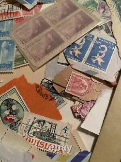 Antique stamp collection Early 1900's many countries W Album 500+ Un Searched