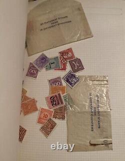 Antique stamp collection Early 1900's many countries W Album 500+ Un Searched