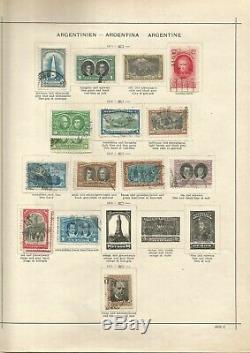 Argentina Large Collection On Old Time Album Pages From 1858 To Circa 1970