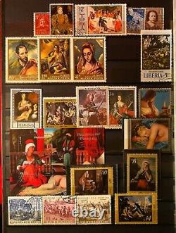 Art Stamp Collection -valuable- Have Your Own Art Gallery! Artist Free Shipping