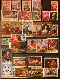 Art Stamp Collection -valuable- Have Your Own Art Gallery! Artist Free Shipping