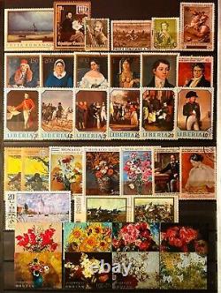 Art Stamp Collection -valuable- Have Your Own Art Gallery! Artist Free Shipping