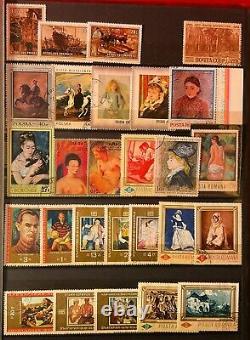 Art Stamp Collection -valuable- Have Your Own Art Gallery! Artist Free Shipping