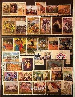 Art Stamp Collection -valuable- Have Your Own Art Gallery! Artist Free Shipping