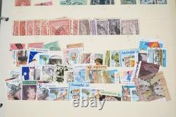 Australia Collection Of 2,250+ Stamps Mint & Used Stored In Album On Stock Pages