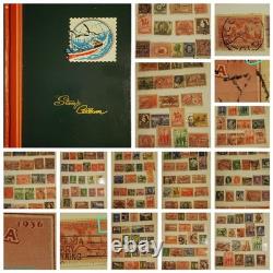 Australia Pre-Decimal Used Stamp Collection in Album Some Interesting Variety