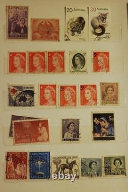 Australia Pre-Decimal Used Stamp Collection in Album Some Interesting Variety