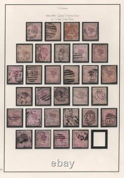 Australia Victoria 1863-1886 Collection Of 130 Stamps Used On 8 Album Pages