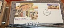 Australian first day issue stamp collection 100 envelopes in Album 1987 88 89
