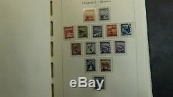 Austria stamp collection in Lighthouse hingeless album withest. 1,208 or so MNH