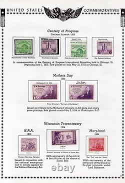 B515- US Stamp Collection on album pages 1907 1935 Farleys special printings