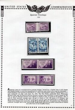 B515- US Stamp Collection on album pages 1907 1935 Farleys special printings