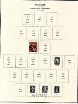 B685- U. S. Stamps- Nice Classic collection on album pages 1857-1909