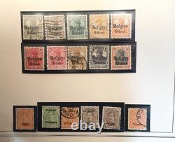 BELGIUM STAMP COLLECTION ON album pages 700+ begins 1865. INCL. GEN. PATTON SET