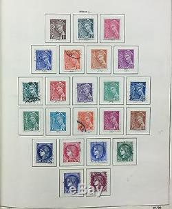 BJ Stamps FRANCE, 1849-1959, in Schaubek album, Mint or Used.'17 Scott $3546