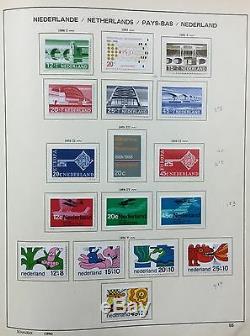BJ Stamps NETHERLANDS collection 1852-1982, Schaubek album, MH & Used. CV $826