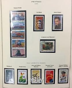 BJ Stamps UNITED STATES collection, 1977-2004, MNH, 2-Scott albums. Face $845+