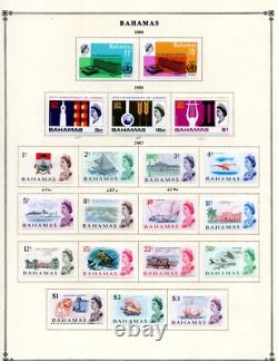 Bahamas 1938-1981 Collection Of 375+ Stamps On Scott Album Pages Mostly Mint