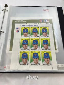 Baseball Topical Collection MNH MH in Album, Souvenir Sheets, Covers, Signed