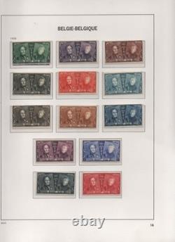 Belgium 1921-1929 Collection Of 118 Mint Complete Sets On Five Hingeless Pages