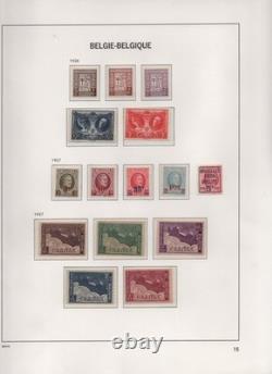 Belgium 1921-1929 Collection Of 118 Mint Complete Sets On Five Hingeless Pages