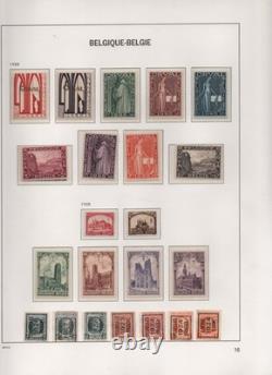 Belgium 1921-1929 Collection Of 118 Mint Complete Sets On Five Hingeless Pages