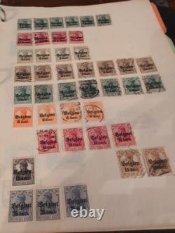 Belgium Stamp Collection Magnificent and Valuable. 1800s Forwar. This Is for YOU