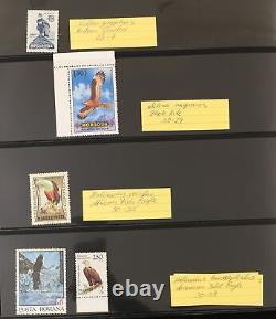 Birds World MNH Lindner Album Collection (Apx 350+Items) GM2584