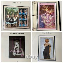 Bob4stampsprincess Diana Stamp Collection Lot Of 2 Albums Mnh 1997 & 1981 Mint