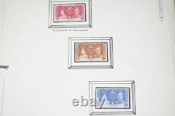 British Empire Mint Coronation Album 1937 Collection Of 170+ Stamps & 10+ Pairs