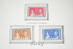 British Empire Mint Coronation Album 1937 Collection Of 170+ Stamps & 10+ Pairs