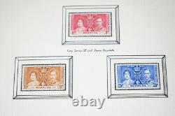 British Empire Mint Coronation Album 1937 Collection Of 170+ Stamps & 10+ Pairs