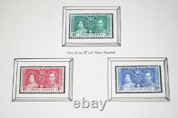 British Empire Mint Coronation Album 1937 Collection Of 170+ Stamps & 10+ Pairs