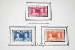 British Empire Mint Coronation Album 1937 Collection Of 170+ Stamps & 10+ Pairs
