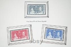 British Empire Mint Coronation Album 1937 Collection Of 170+ Stamps & 10+ Pairs
