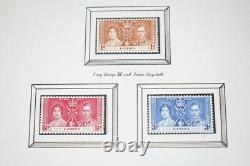 British Empire Mint Coronation Album 1937 Collection Of 170+ Stamps & 10+ Pairs