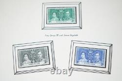 British Empire Mint Coronation Album 1937 Collection Of 170+ Stamps & 10+ Pairs