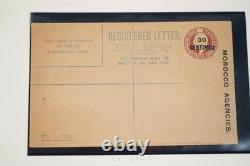 British Morocco Stationery Collection Of 27 Postcards / Envelopes In Scott Album