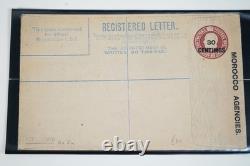British Morocco Stationery Collection Of 27 Postcards / Envelopes In Scott Album