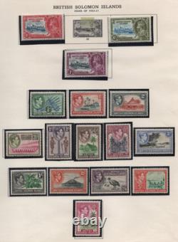 British Solomon Islands 1907-1948 Collection Of 88 On 5 Album Pages All Mint