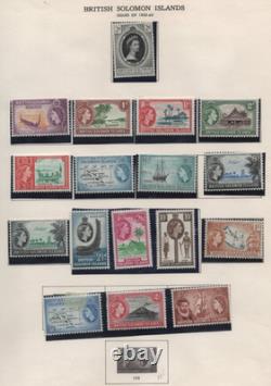 British Solomon Islands 1907-1948 Collection Of 88 On 5 Album Pages All Mint
