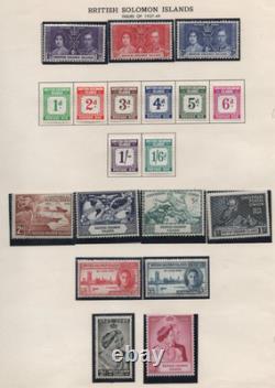 British Solomon Islands 1907-1948 Collection Of 88 On 5 Album Pages All Mint