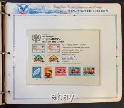 Bureau Souvenir Cards Stamp Collection White Ace Albums 3 Volume Set ZAYIX