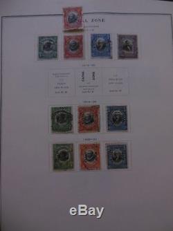 CANAL ZONE Very nice Mint & Used collection on album pages with many Better