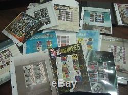 COLLECTION 121 DIFFERENT LIMITED SCARCE GENERIC SMILERS SHEETS STAMPS with ALBUM