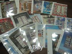 COLLECTION 121 DIFFERENT LIMITED SCARCE GENERIC SMILERS SHEETS STAMPS with ALBUM