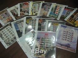 COLLECTION 121 DIFFERENT LIMITED SCARCE GENERIC SMILERS SHEETS STAMPS with ALBUM