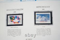 Canada 1990-1996 Collection Of All Mint Stamps In Album On White Ace Pages
