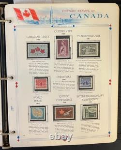 Canada Stamp Collection Album White Ace Pages Mint MNH 1957-1972 ZAYIX